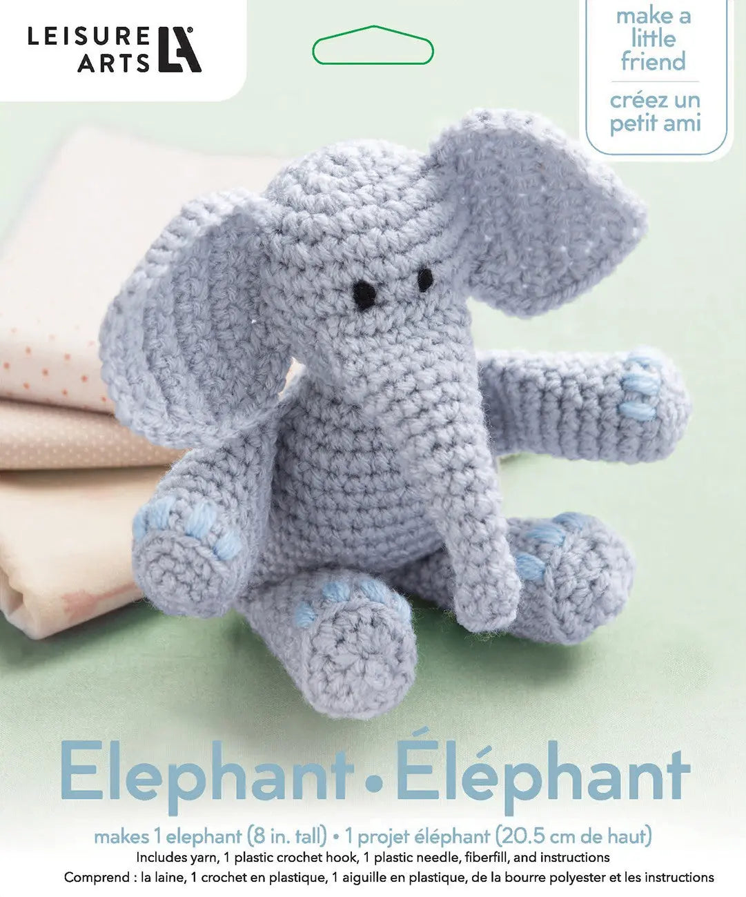 Leisure Arts Little Crochet Friend Kit Small Elephant