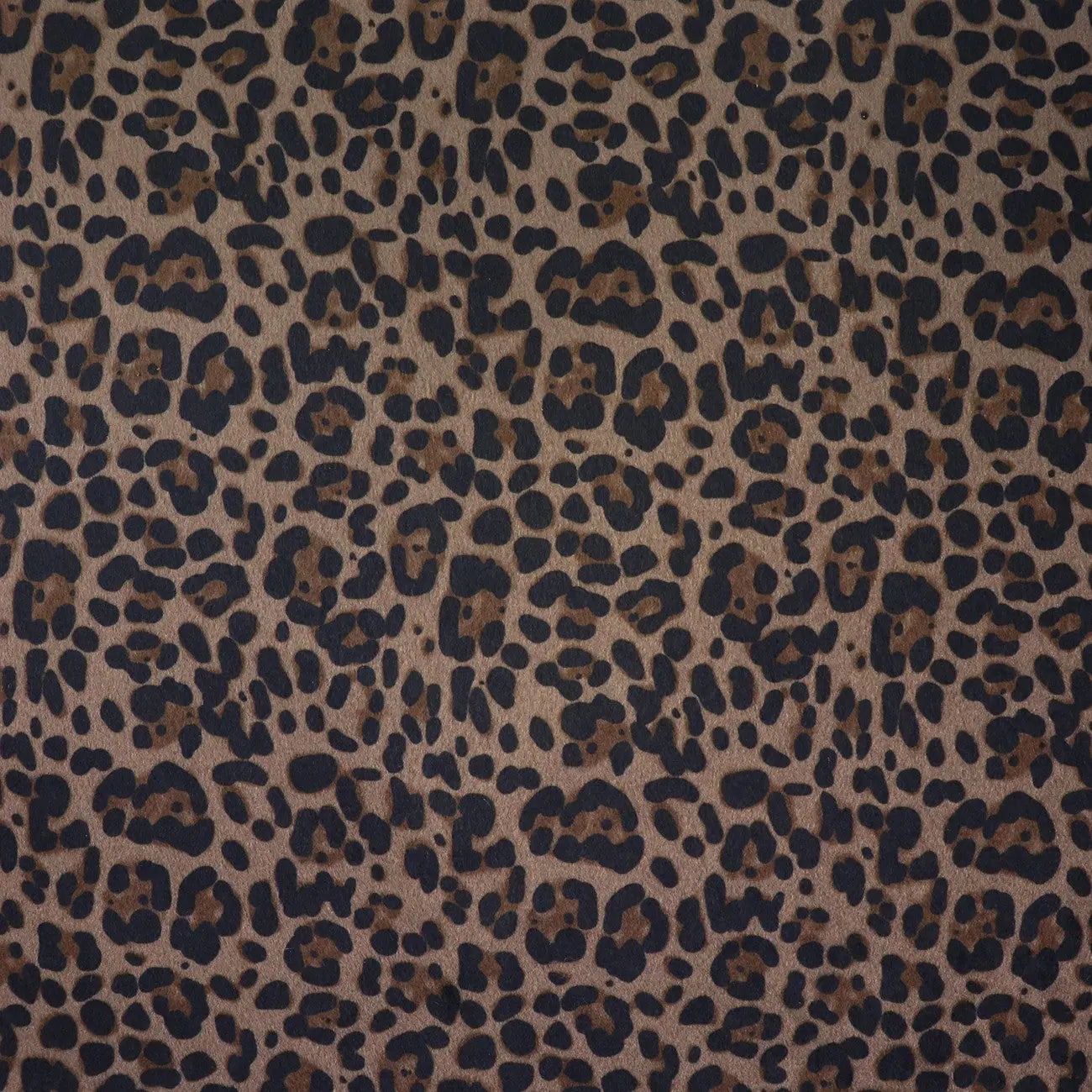 Leopard Charcoal Mocha Faux Fur 1/2 Yard