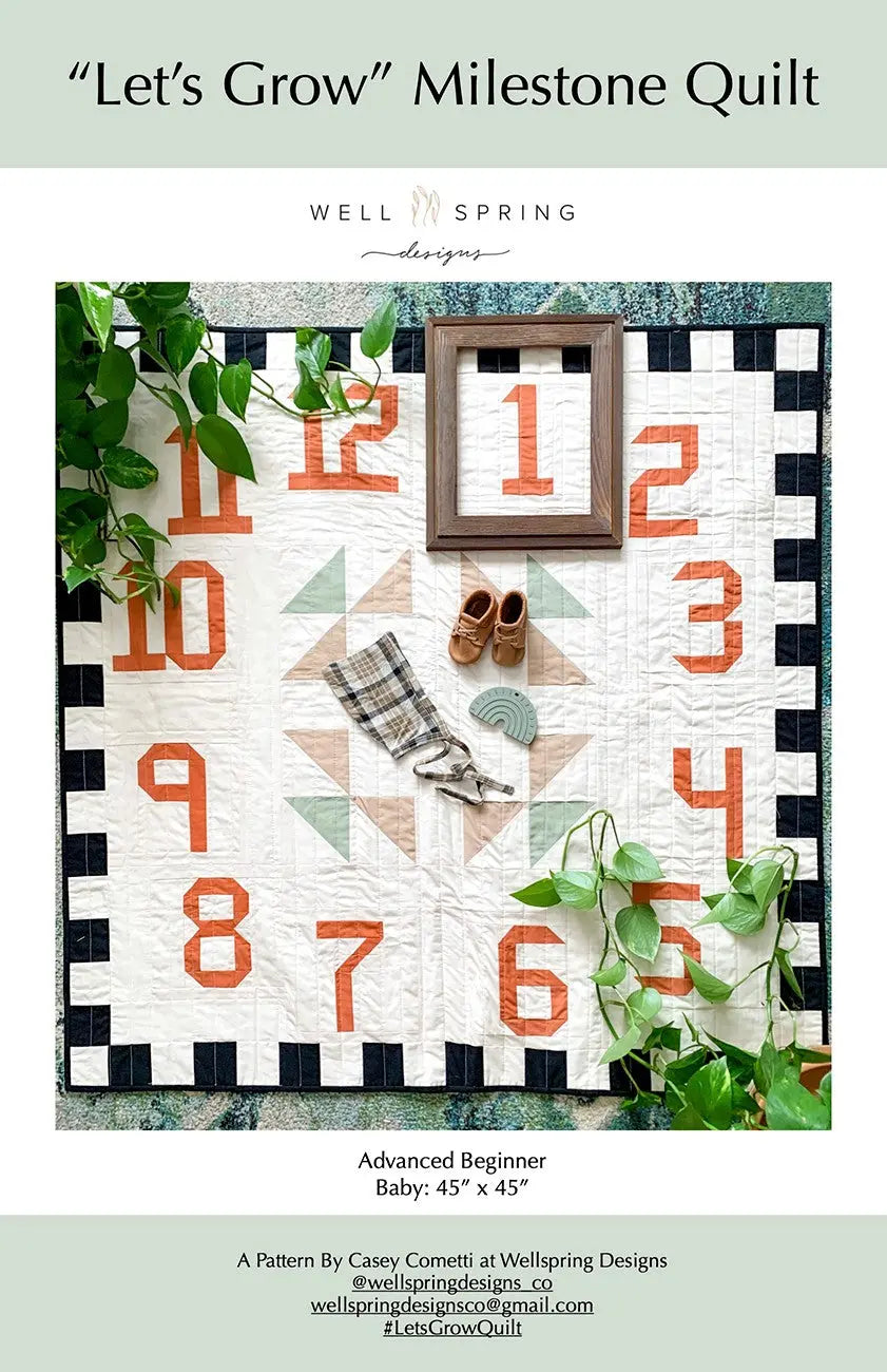 Let's Grow Milestone Quilt Pattern
