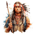 Life Of Native American Fabric Panel 7