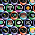 Lift Off - I'm An Astronaut - Black 44" / 45" Fabric Per Yard