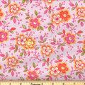 Light Pink Happy Floral 45" Wide Cotton Fabric Per Yard