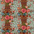 Light Teal Column Stripe Lost Gardens of Heligan Cotton 43"/44" Fabric Per Yard