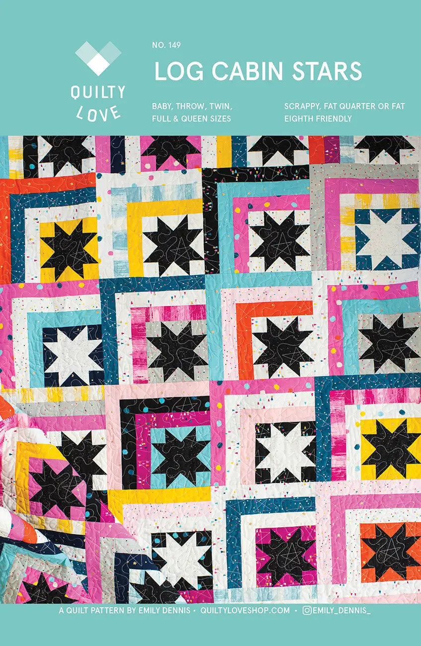 Log Cabin Stars Quilt Pattern