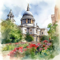 London In Summer Fabric Panel 1