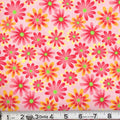 Lt Pink Flower Power 45" Wide Cotton Fabric Per Yard