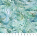 Lt Teal Raven's Call 44"/45" Cotton Fabric Per Yard