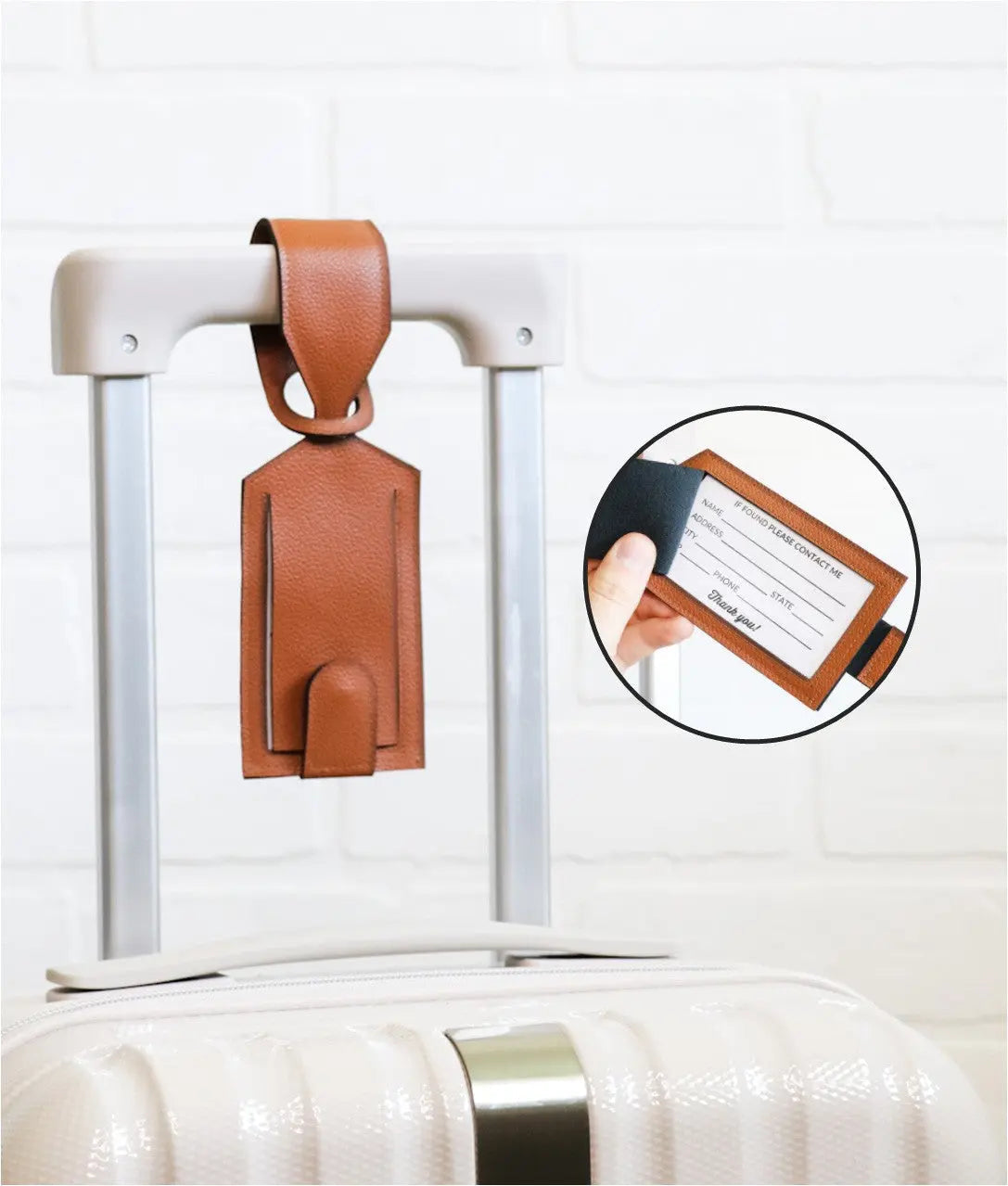 Luggage Tag Kit - Hazelnut Pebble