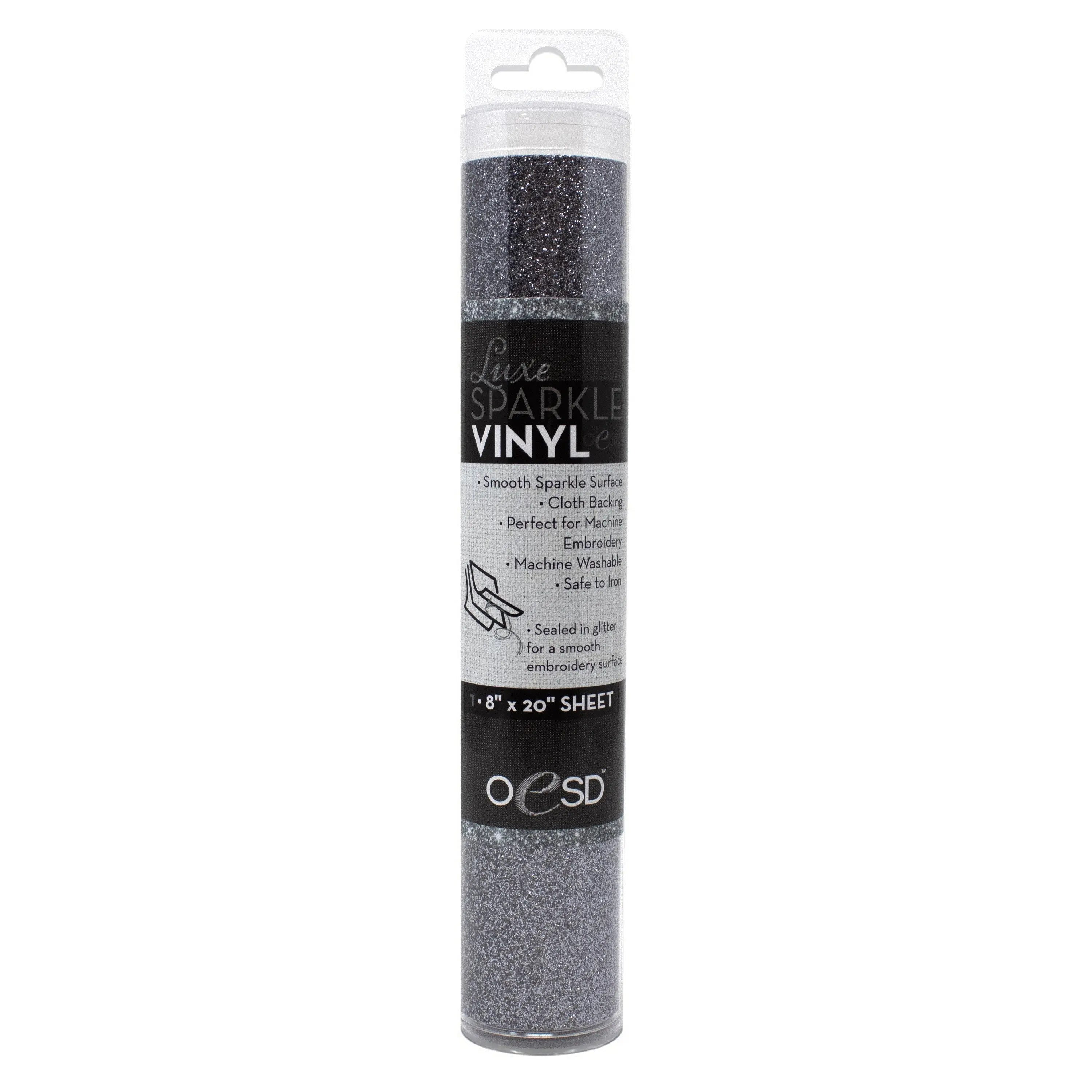 Luxe Sparkle Vinyl 8in x 20in Steel Gray