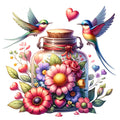 Magical Spring Jar Fabric Panel 10