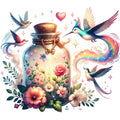 Magical Spring Jar Fabric Panel 12