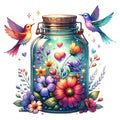 Magical Spring Jar Fabric Panel 5