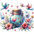 Magical Spring Jar Fabric Panel 9