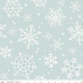 108" 3-Yard Package - Magical Winterland - Blue Snowflakes