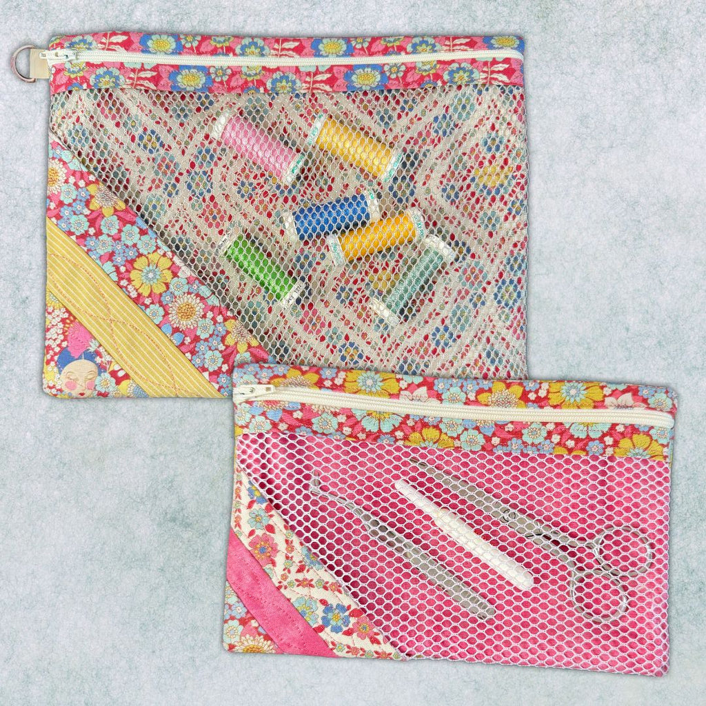 Make It Mesh Bag In the Hoop Machine Embroidery Design Set Pickle Pie Designs