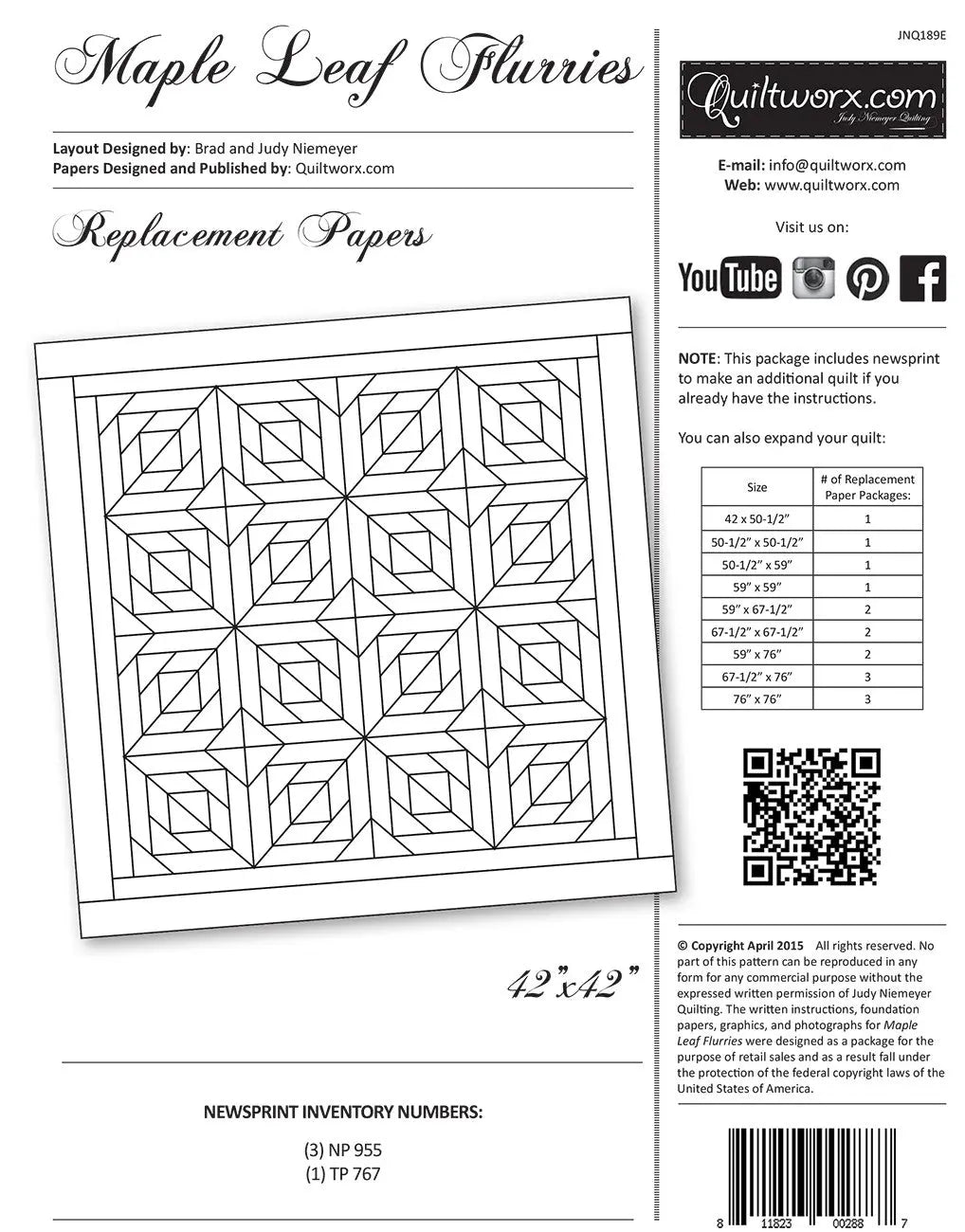 Maple Leaf Flurries Replacement Papers