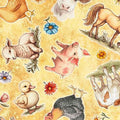 Marigold Farm Animal Toss Lil Farmers Cotton 44"/45" Fabric Per Yard
