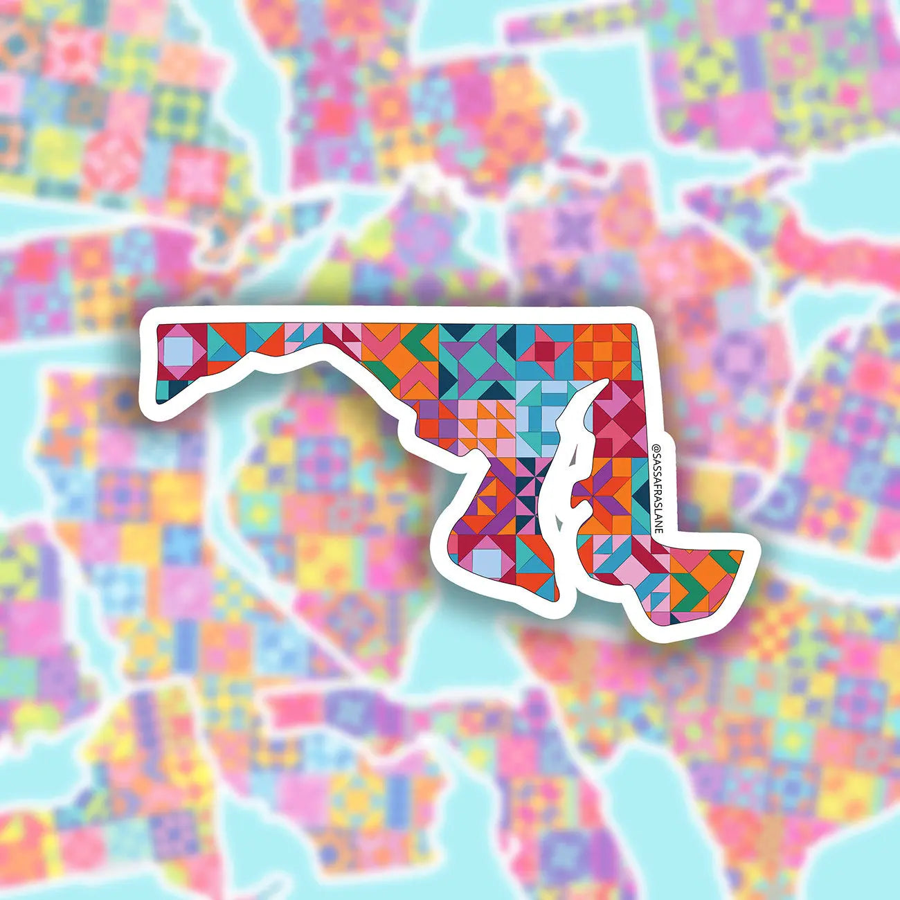 Maryland State Quilt Stickers