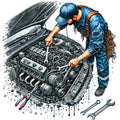 Mechanics Fabric Panel 17