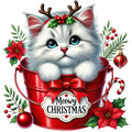 Meowy Christmas Fabric Panel 15
