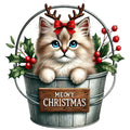 Meowy Christmas Fabric Panel 17