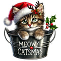 Meowy Christmas Fabric Panel 2