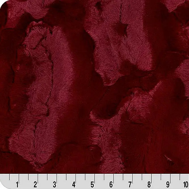 Merlot Luxe Cuddle Hide 58/60" Fabric per yard