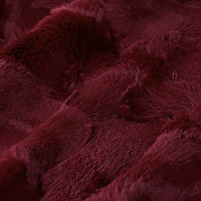 Merlot Luxe Cuddle Hide 58/60" Fabric per yard