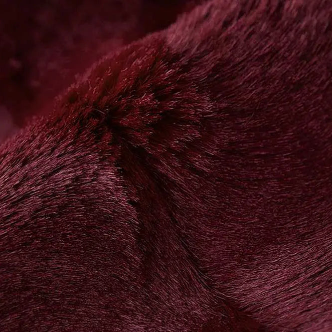 Merlot Luxe Cuddle Hide 58/60" Fabric per yard