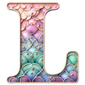 Mermaid Letter L Fabric Panel