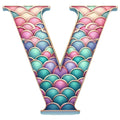 Mermaid Letter V Fabric Panel
