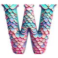 Mermaid Letter W Fabric Panel