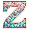 Mermaid Letter Z Fabric Panel