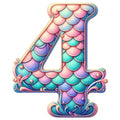 Mermaid Number 4 Fabric Panel