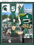 Michigan State Spartans - Tailgate Panel 44"/45" Fabric per yard