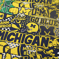 Michigan Wolverines - Pop Art 44"/45" Fabric per yard