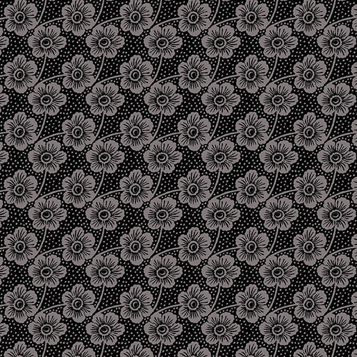 Midnight Rhapsody - Buttercup - Black/Gray 44" / 45" Fabric Per Yard