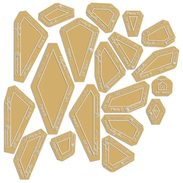 Mini Butterfly Effect Templates with 3/8in Seams 19pc