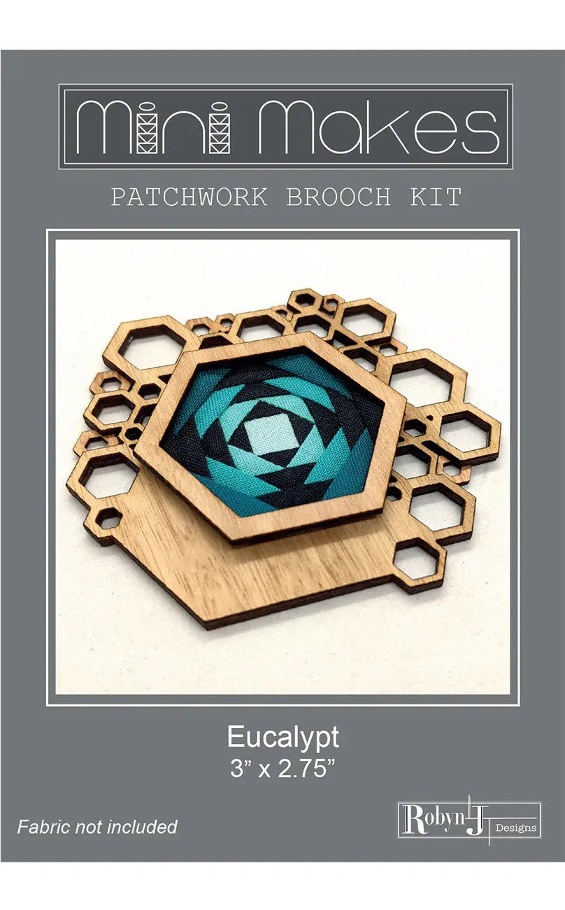 Mini Makes Brooch Hex Eucalypt