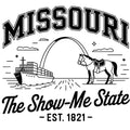 Missouri Black and White Fabric Panel