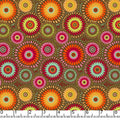 Mocha Lucky Medallion 45" Wide Cotton Fabric Per Yard
