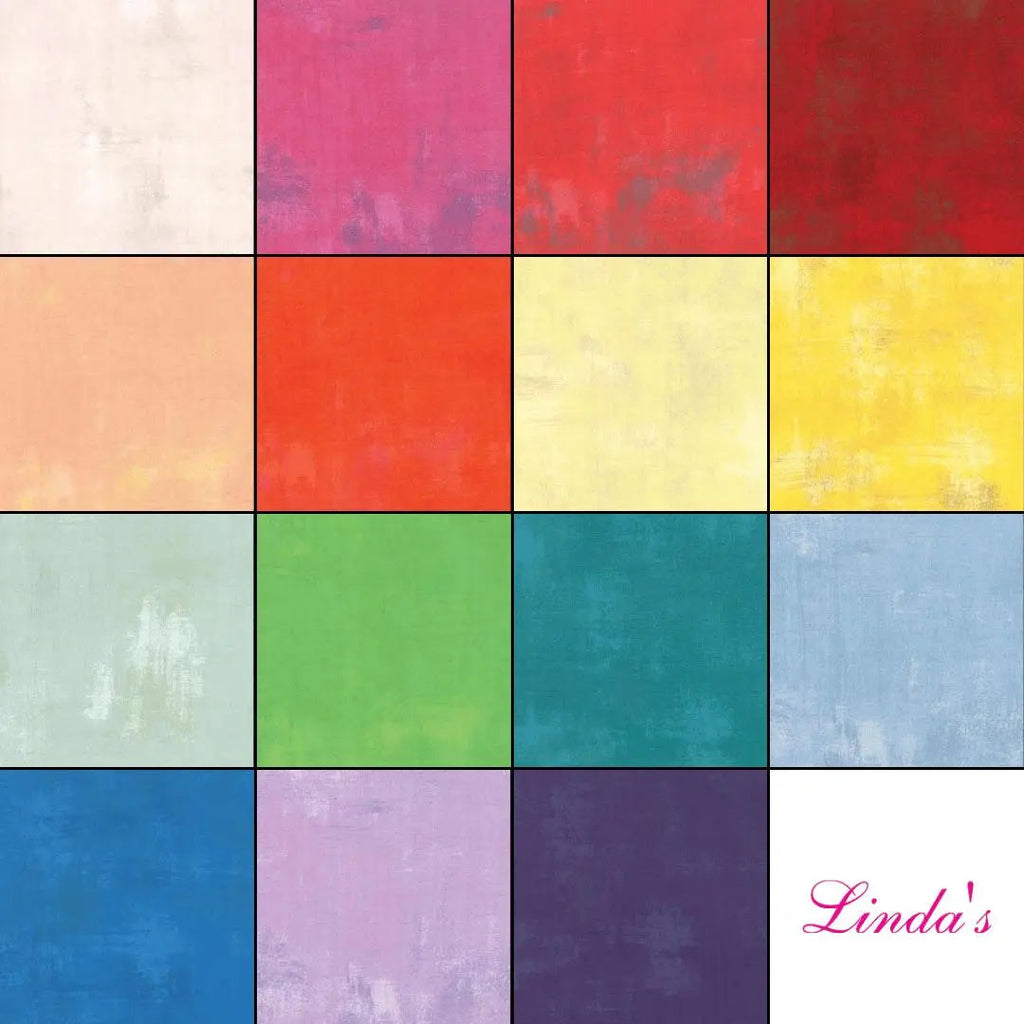 Moda Grunge Rainbow Fat Quarter Bundle - Set of 15