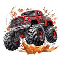 Monster Truck Crushes Fabric Panel 1