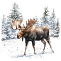 Moose Scene Fabric Panel 14