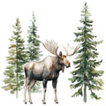 Moose Scene Fabric Panel 2