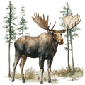 Moose Scene Fabric Panel 22