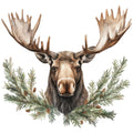 Moose Scene Fabric Panel 24