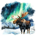 Moose Scene Fabric Panel 6