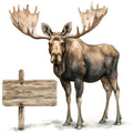 Moose Scene Fabric Panel 8