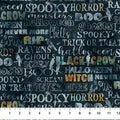 Multi Black Words Raven's Call 44"/45" Cotton Fabric Per Yard